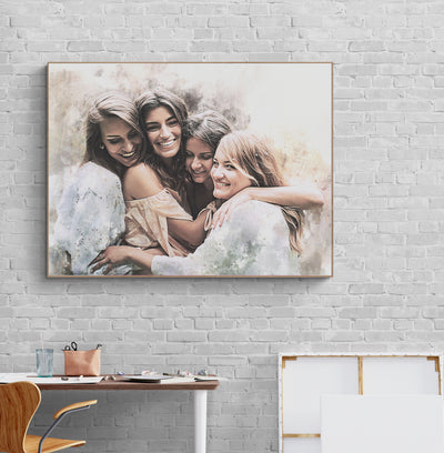 Custom Bridesmaid Gift | Personalized Portrait from Photo