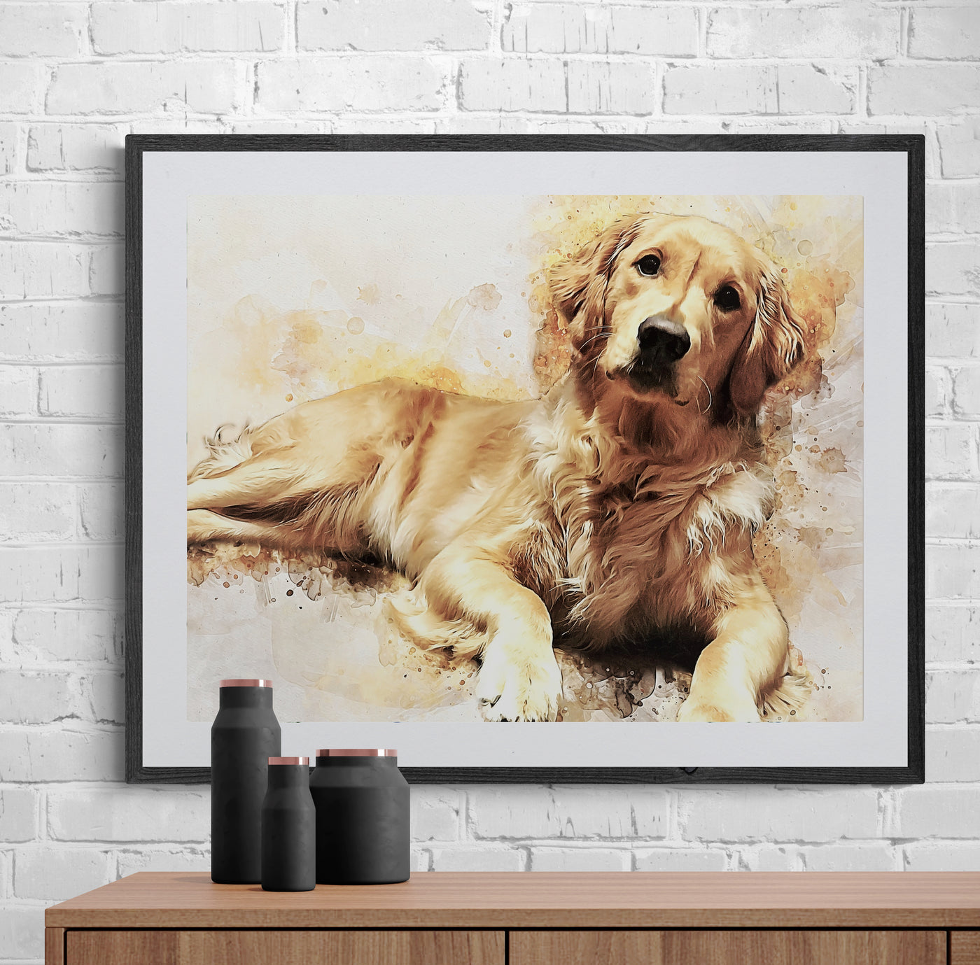 Dog portrait canvas art print