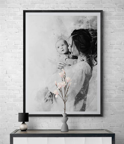 Mom and Baby portrait from photo