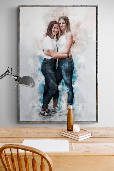 Personalized Sister Birthday Gift | Custom Photo Canvas | Best Friends Gift