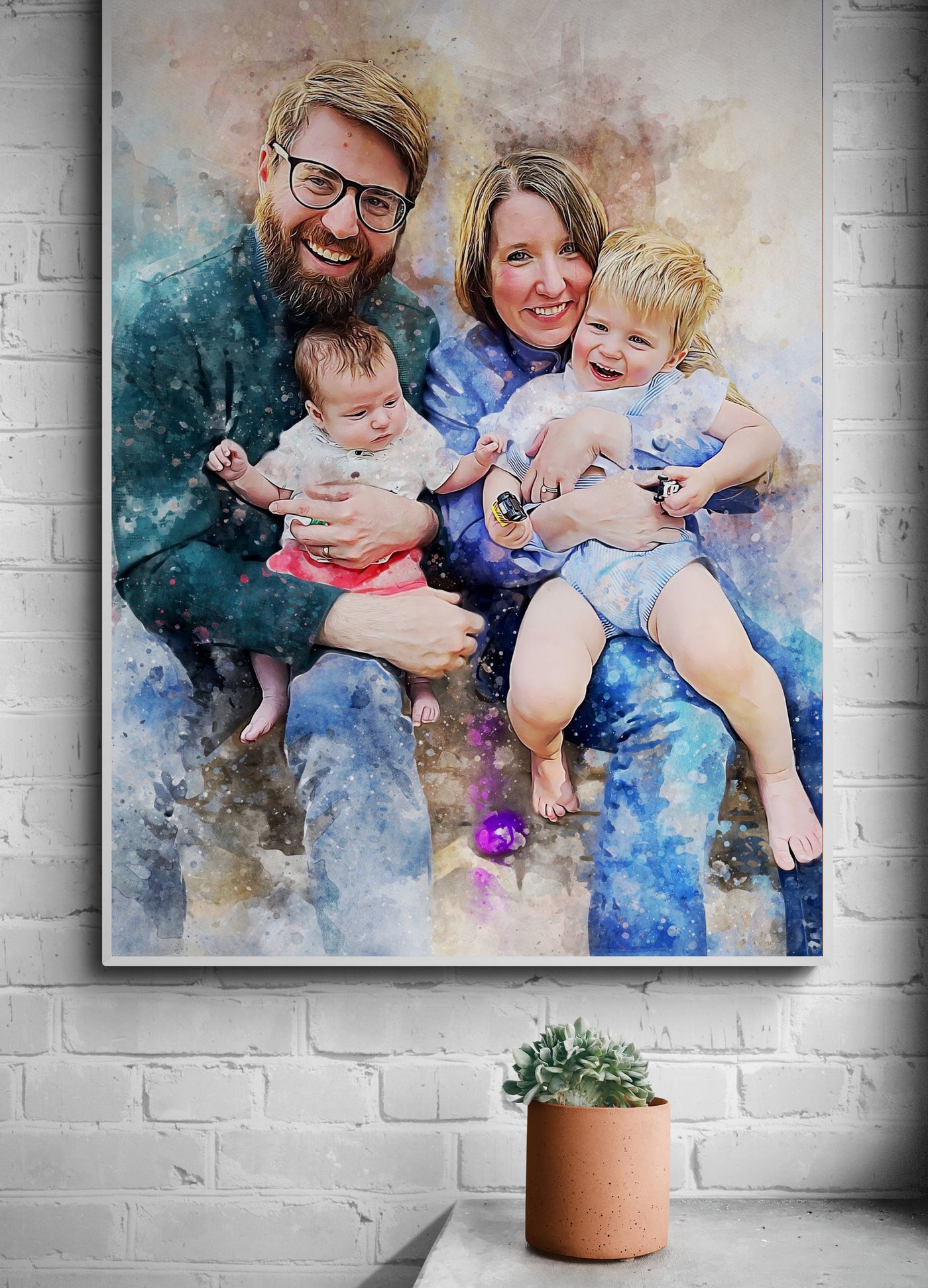 Family Watercolor Portrait | Custom Portrait Art | Personalized Gift