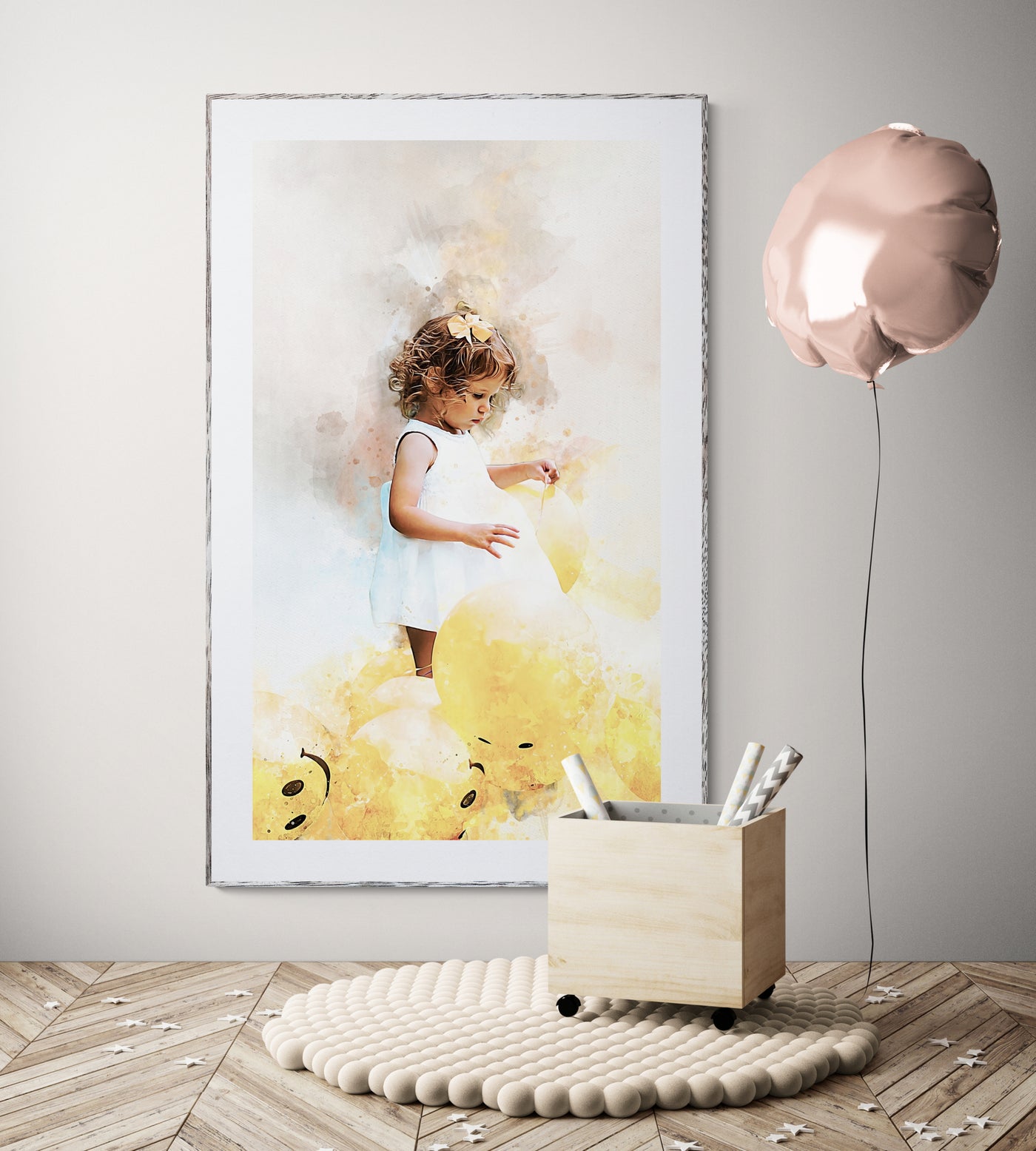 Mother's Gift from Baby | Portrait from Photo | Canvas Print