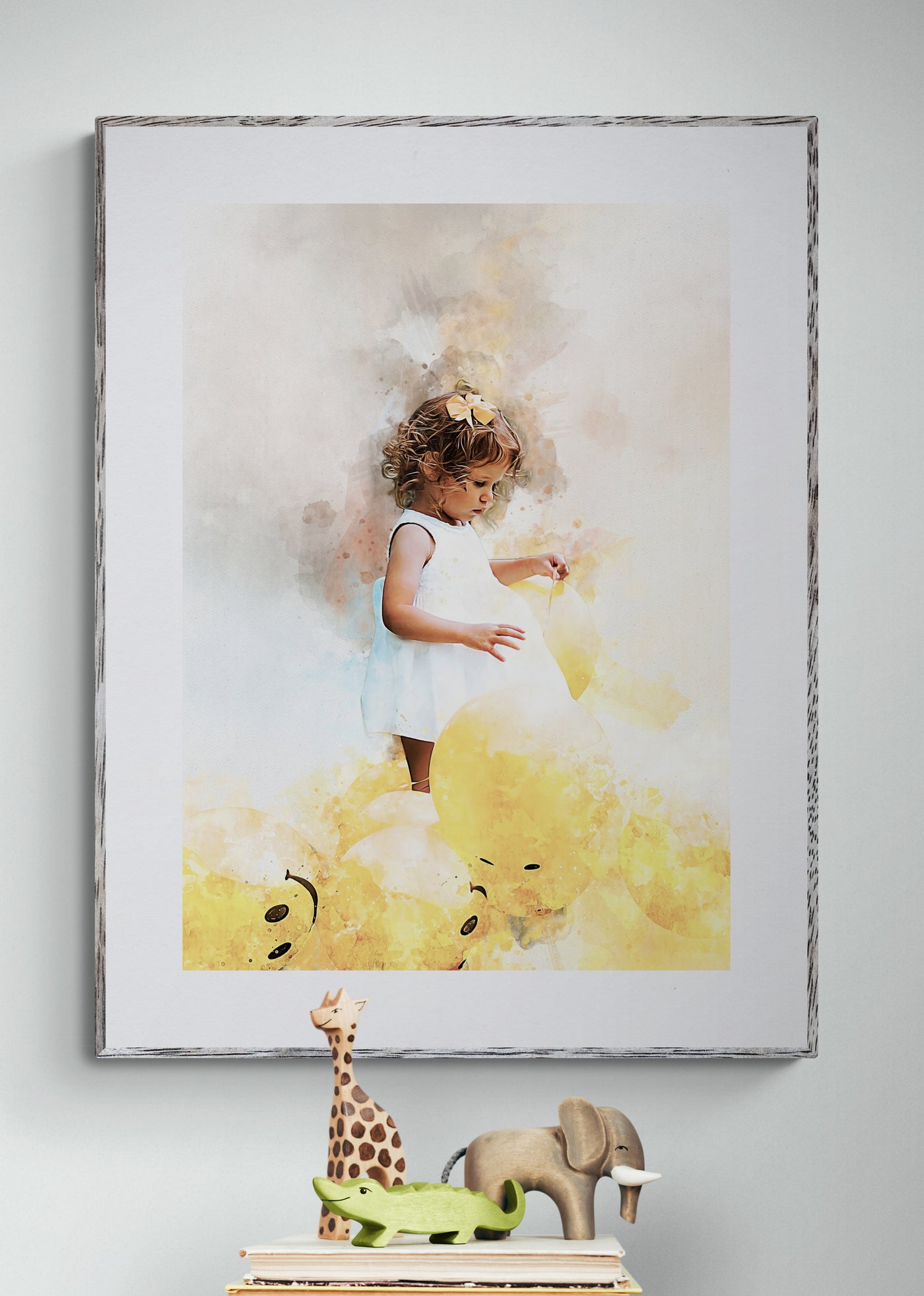 Mother's Gift from Baby | Portrait from Photo | Canvas Print