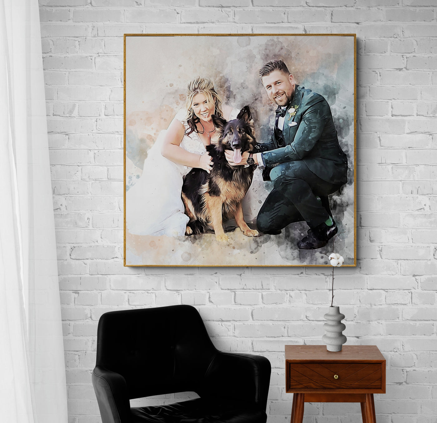 Personalized Dog Mom Gift | Custom Animal Portrait | Gift Ideas for Dog Dad