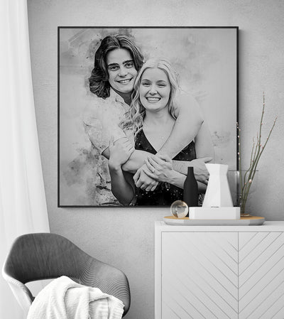 Friends Portrait Painting on Canvas Print