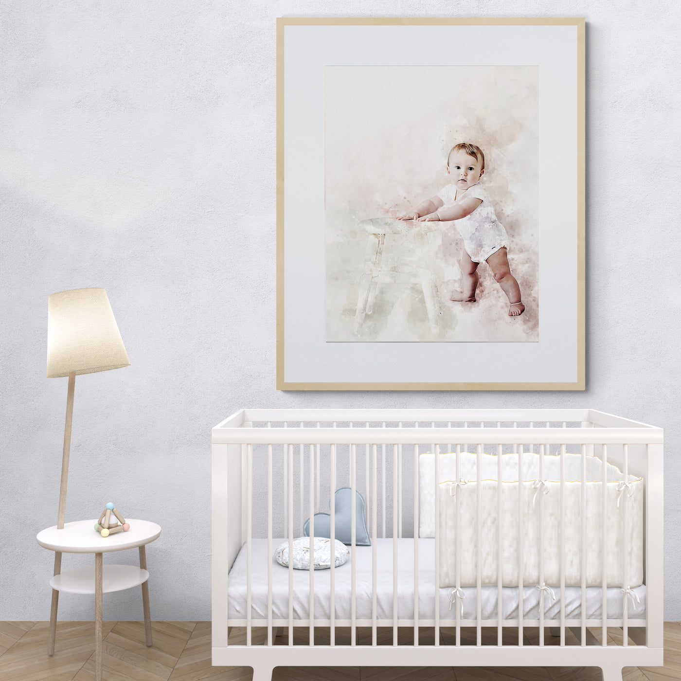 Custom Mother's Day Baby Portrait from Photo on Canvas