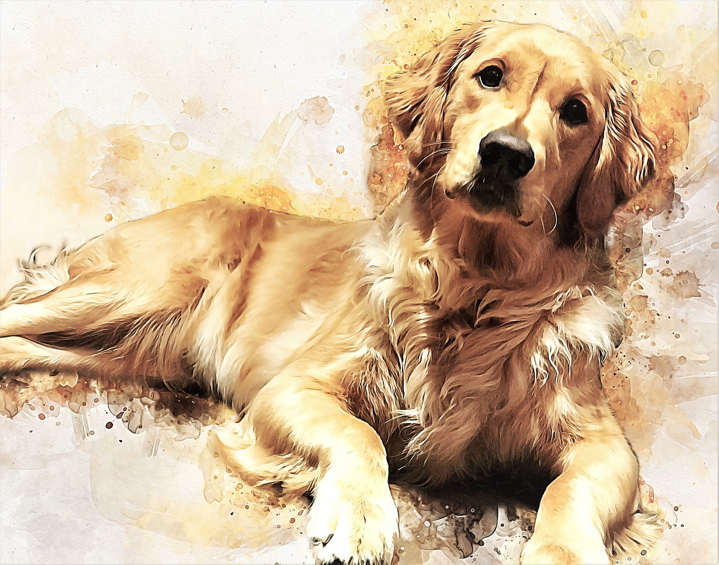 Dog portrait canvas art print