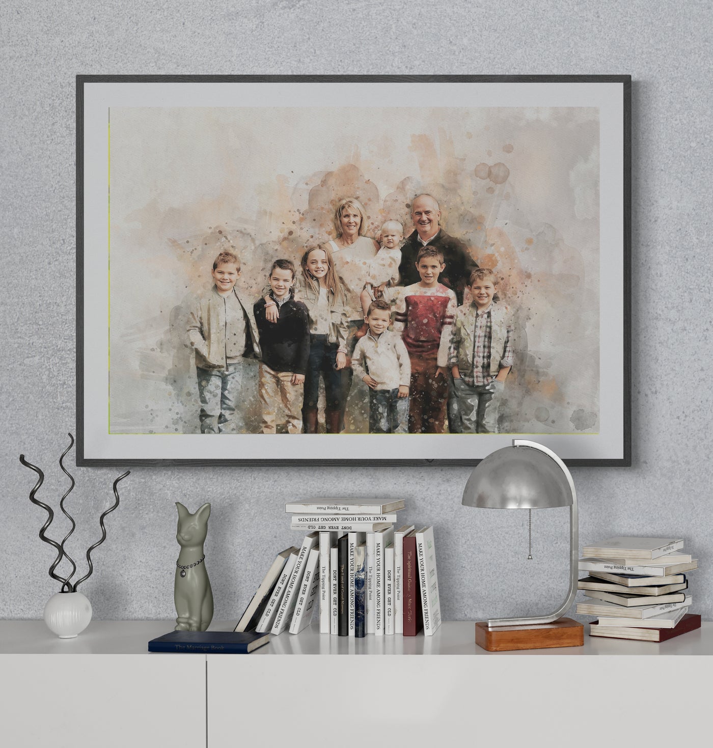Personalized Father's Day Gift from Family | Custom Portrait from Photo