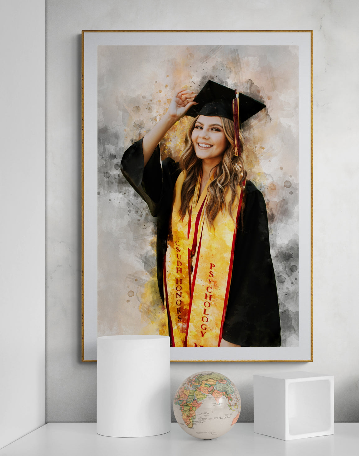 Personalized Daughter Portrait - Best Friend Birthday Gift for Her or Graduation Gifts for Daughter