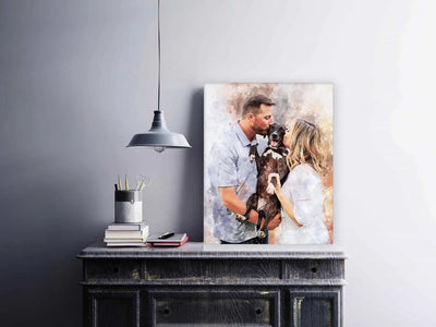 Dog mom gift personalized, Gift ideas, Dog dad gift, Animal portrait custom Portraits from photos, Portrait print, Mathers day gift