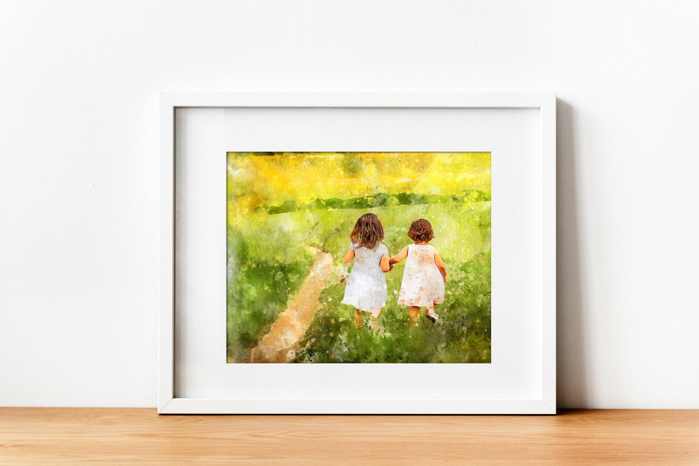 Personalized Twins Gift | Baby Gifts for Girls | Birthday Gift for Twin Sister | Twins Boys First Birthday | Custom Portrait from Photo | Photo Wall Art