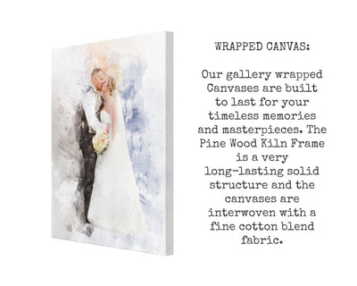 Wedding Memory Gift for Couple | Custom Portrait from Photo