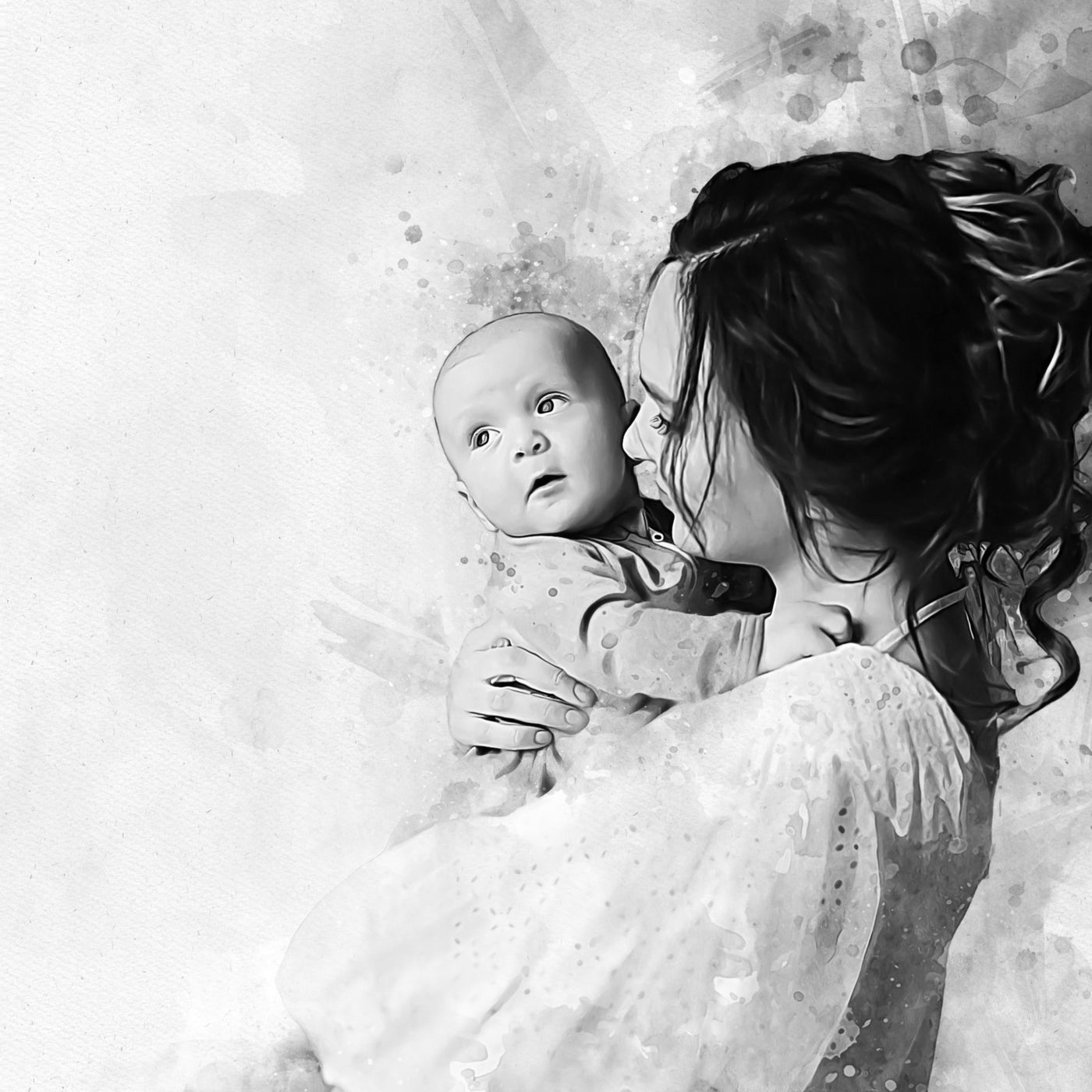 Mom and Baby portrait from photo